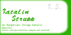 katalin strupp business card